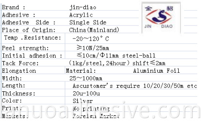 pelekat diri gummed kalis air alumuminu pita foil